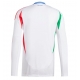 Italia Tricou Fotbal Replică European 2024 Barbati Deplasare Mâneci Lungi
